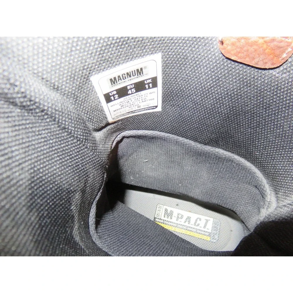 Magnum M-Pact Work Boots Men's‎ Size 12 Brown Waterproof Leather Ion-Mask